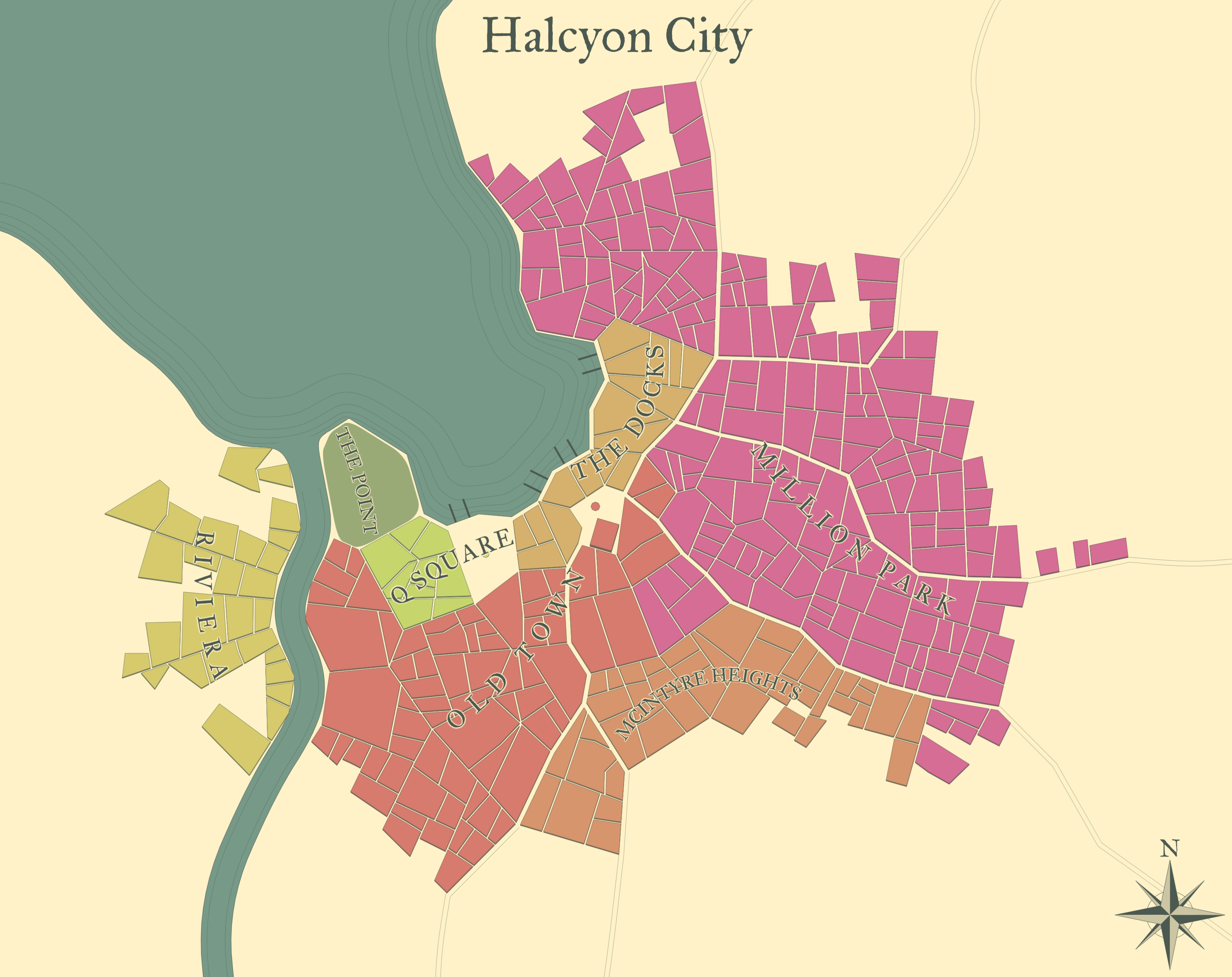 Halcyon City map